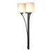 Hubbardton Forge Formae 2 - Light Dimmable Wallchiere Glass in White/Brown | Wayfair 204672-03-ZX169