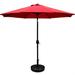 Arlmont & Co. Rogier Octagonal 108" Aluminum Pole Push Button Tilt Market Patio Umbrella w/ Base in Red | 96.45 H x 106 W x 106 D in | Wayfair