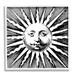 Stupell Industries Az-284-Framed Detailed Sun w/ Face by Lil' Rue Print Canvas in Black/White | 17 H x 17 W x 1.5 D in | Wayfair az-284_wfr_17x17