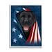 Stupell Industries Labrador & American Flag by Vincent Hie Canvas | 20 H x 16 W x 1.5 D in | Wayfair az-223_wfr_16x20