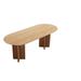 Latitude Run® Modern Simple Solid Wood Oval In Log Color Dining Table Wood in Brown/Green | 29.5 H x 55.1 W x 27.5 D in | Wayfair