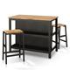 17 Stories Treyston Rectangular 43.3" L x 27.56" W Dining Set Wood in Black | 34.3 H x 27.56 W x 43.3 D in | Wayfair