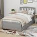 Winston Porter Onaigh Twin Solid Wood Platform Bed w/ Trundle Wood in Brown | 37.5 H x 41.7 W x 79.5 D in | Wayfair