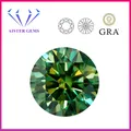 Pierre de Moissanite Verte Naturelle avec Certificat GRA 0.5-20.0ct VVl's Diamant de Laboratoire