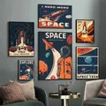 Vintage Space Retro Poster Classic Vintage Poster HD Quality Wall Art Poster retrò per la
