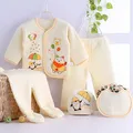 5 pezzi Set neonato neonato vestiti Unisex 0-3 mesi bambino primavera autunno stampa Cartoon