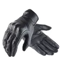 Retro Leder schwarz Motorrad handschuhe Männer Sommer perforierte atmungsaktive Motocross-Handschuhe