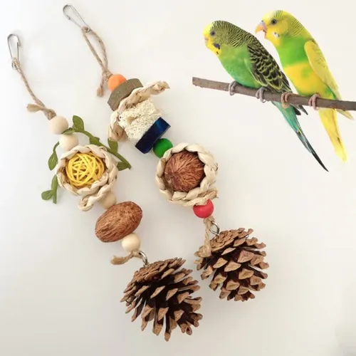 Vogel kauen Spielzeug lustige Baumwolle Seil Papagei Spielzeug Biss resistent Vogel reißen Spielzeug