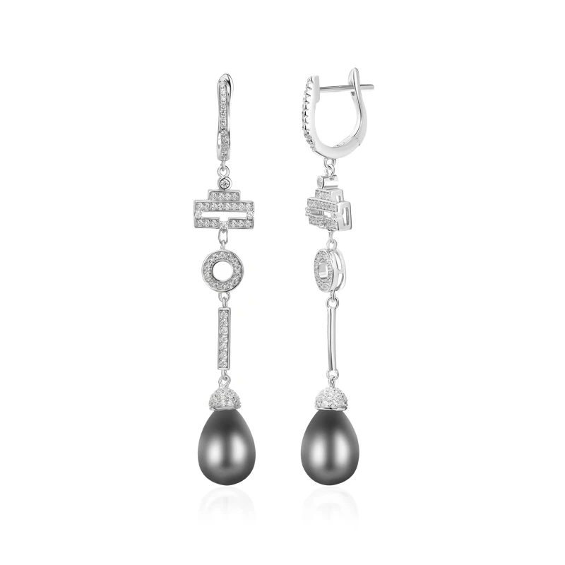 925 Sterling Silber Mode Persönlichkeit Hohe Qualität Zirkon Shell Perle Ohrringe Für frauen Nette RomaClassic Schmuck Geschenk Image
