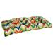 Blazing Needles 42 x 19 in. U-Shaped Patterned Spun Polyester Tufted Settee & Bench Cushion Resort Garden