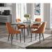 5-Piece Dining Table and Chairs Sets, Multifunctional Rectangular Wooden Dining Table with 4 Velvet Upholstered Dining Chairs