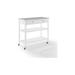 BULYAXIA Stainless Steel Top Kitchen Island/Cart White/Stainless Steel