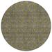 Addison Rugs Chantille ACN702 Olive 8 x 8 Indoor Outdoor Round Area Rug Easy Clean Machine Washable Non Shedding Bedroom Entry Living Room Dining Room Kitchen Patio Rug