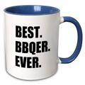 Best BBQer Ever - bbq grilling chef - barbecue grill king barbecuer 15oz Two-Tone Blue Mug mug-179759-11