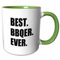 Best BBQer Ever - bbq grilling chef - barbecue grill king barbecuer 15oz Two-Tone Green Mug mug-179759-12
