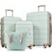 4 Piece Luggage Carry On Expandable Suitcase w/ 360°Spinner Wheels