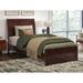 Valencia Solid Wood Low Profile Sleigh Platform Bed with Matching Footboard