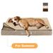 PayUSD Medium Dog Bed for Medium Dogs Thick Orthopedic Dog Beds with Removable Double Layer Waterproof Cover Washable Pet Bed Mat Egg-Crate Foam M(30 X20 X4 ) Khaki