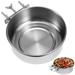 Crate Water Bowl Metal Dog Bowl Anti-slip Pet Bowl Cage Water Bowl Dog Crate Water Bowl Dog Food Bowl