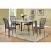 Dining Table & Chair Set for 5, Modern Metal Frame Rectangle Faux Marble Table w/ 4 Slat Back Dining Chairs for Breakfast Nook