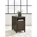 Signature Design by Ashley Devonsted Dark Brown Chairside End Table - 15.88"W x 24.5"D x 24"H