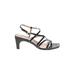 27 EDIT Heels: Black Print Shoes - Women's Size 9 - Open Toe