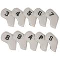 AMLESO 10Pcs Golf Iron Headcovers Golf Iron Head Covers 3 5 6 7 8 9 A P S Golf Cue Protect Case Golf Club Head Covers Fit All Brands