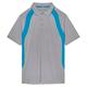 Fila Men`s Back Spin Short Sleeve Tennis Polo Silver Sconce and Hawaiian Ocean ( LARGE )