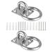 2 Pcs Fixed Square Door Catch Eye Bolts Ceiling Anchor Heavy Duty Hooks Pad Screws