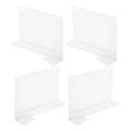 12 Pcs Plastic Shelf Dividers Desktop Shelf Organizer Divider Household Bookshelf Dividers