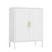 Storage Chest Steel Storage Cabinet with Adjustable Shelves Double Doors Garage Cabinet Metal File Chest