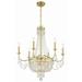 HWD-7709-AG-Crystorama Lighting-Haywood - 9 Light 2-Tier Chandelier-32 Inches Tall and 28 Inches Wide