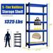 storage shelves 5 tier adjustable garage storage shelving heavy duty metal storage utility rack shelf unit for warehouse pantry closet kitchen 28 x 12 x 59 blue