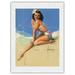 Sunny Skies - Hawaii Pin Up - Elsa Kanionapua Edsman - 1952 Miss Universe 1st Runner Up - Vintage Pin Up Girl Poster by Rolf Armstrong c.1950s - Japanese Unryu Rice Paper Art Print 24 x 32 in