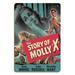 The Story of Molly X - Starring June Havoc John Russell and Dorothy Hart - Vintage Film Noir Movie Poster c.1949 - 8 x 12 inch Vintage Wood Art Sign