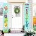 XIXISTARYY 1 Pair of Easter Couplets Easter Porch Couplets Easter Door Banners Easter Door Couplets Easter Door Signs Easter Egg Door Banners Easter Door Hanging Banners Polyester Fiber