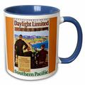 See California Southern Pacific Railroad Vintage Travel Poster 11oz Two-Tone Blue Mug mug-180221-6