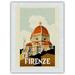 Florence (Firenze) Italy - Santa Maria del Fiore Cathedral the Duomo of Florence - Vintage Travel Poster c.1930 - Japanese Unryu Rice Paper Art Print (Unframed) 12 x 16 in