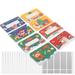 1 Set of Cartoon Christmas Scratch Card Wish Cards Scratch Off Coating Cards Paper Cards