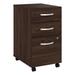 Pemberly Row 3 Drawer Mobile File Cabinet in Black Walnut - Engineered Wood