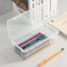 Pencil Case ZKCCNUK Extra Large Capacity Plastic Pencil Box Stackable Translucent Clear Pencil Box Office Supplies Tape Pens Pencils Mark Large Capacity for School Office on Clearance