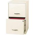 Scranton & Co 18 Deep 2 Drawer Metal File Cabinet in Pearl White