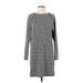 Banana Republic Factory Store Casual Dress - Shift: Gray Tweed Dresses - Women's Size Small