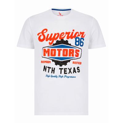 T-Shirts Nth Texas Motif Cotton Jersey T-Shirt in Bright White - South Shore / M - Tokyo Laundry