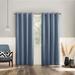 Sun Zero™ 2-Pc. Brandon Magnetic Closure Grommet Curtain Panel by BrylaneHome in Vintage Blue (Size 108"W 84" L)