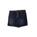 Simply Vera Vera Wang Denim Shorts: Blue Print Bottoms - Women's Size 16 - Dark Wash