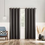 Sun Zero™ 2-Pc. Brandon Magnetic Closure Grommet Curtain Panel by BrylaneHome in Grey (Size 108"W 96" L)