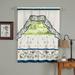 Wide Width Rooster Printed Tier & Swag Set by BrylaneHome in Ivory (Size 57" W 24" L)