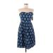 Old Navy Casual Dress: Blue Damask Dresses - Women's Size 6