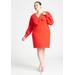 Plus Size Women's Bow Sweater Mini Dress by ELOQUII in Carmine Red (Size 18/20)